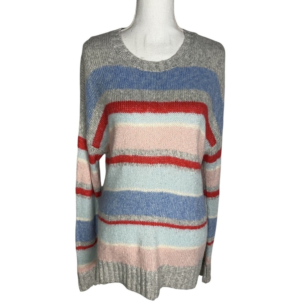 Lucky Brand Multicolor Sweater‎ Womens Size L Striped Pullover Knit Soft